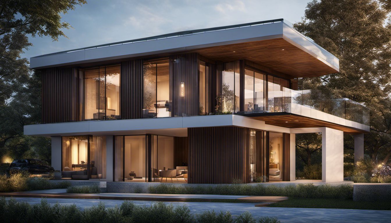 An architect creates a stunning visualization of a modern building using Lumion Pro 12.5